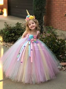 19 mùa hè mới tốt nghiệp trang phục sinh nhật kỳ lân chủ đề váy phồng chủ nhà váy công chúa trang phục trẻ em mặc - Váy trẻ em