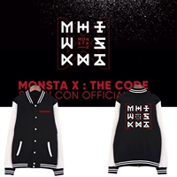 Monsta x album THE CODE buổi hòa nhạc xung quanh cùng một phần của áo khoác quần áo bài hát cộng với áo len đồng phục bóng chày nhung - Thể thao sau bộ thể thao nam adidas