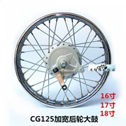 CG125 xe máy retro sửa đổi bánh xe phía sau mở rộng để tăng hub lắp ráp 16 17 18 inch nói bánh xe phía sau