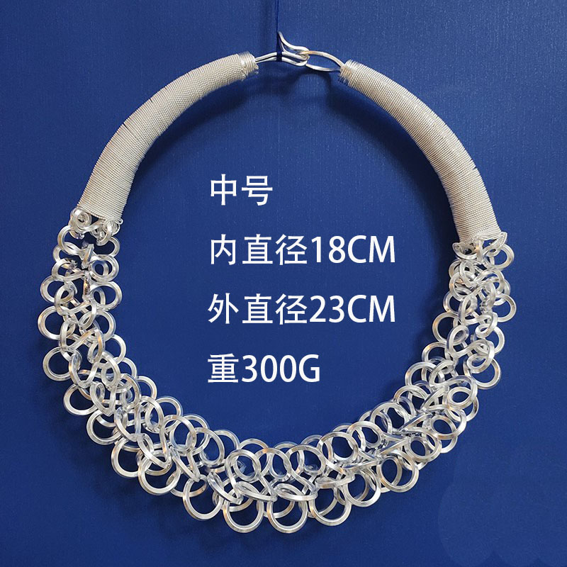 Medium Mahua Miao Silver Collarquality goods minority nation seedling Dong Nationality Headwear Hat a collar for a horse manual Silver ornaments Headwear costume Wall painting Accessories Silver ornaments