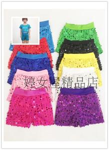 Trẻ em trai và cô gái cổ vũ trang phục sequin quần short lớn polka dot polka dot trượt căng quần mỏng bộ noel cho bé