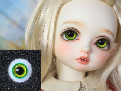 taobao agent [YH] BJD SD glass eye bead/F08 yellow -green small bulb 12mm14mm16mm small iris