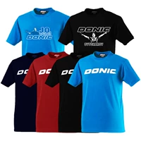 DONIC đa nick table tennis quần áo phù hợp với nam giới và phụ nữ vòng cổ ngắn tay T-Shirt nhanh chóng làm khô thoáng khí table tennis thể thao giày bóng bàn xịn