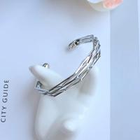 Hàn Quốc phiên bản Hàn Quốc của gió lạnh chic thiết kế hình học cá tính mạ vàng hồng vòng tay vàng mở đơn giản chuỗi đeo tay