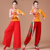 Демисезонный бархатный танцующий комплект для пожилых людей, фонарь, штаны, новая коллекция, для среднего возраста