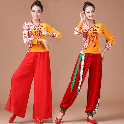 Демисезонный бархатный танцующий комплект для пожилых людей, фонарь, штаны, новая коллекция, для среднего возраста