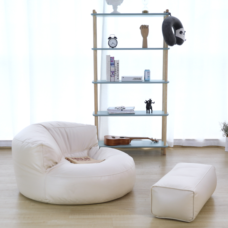 Beige Half Moon Sofa + BenchNorthern Europe Lazy sofa balcony Lie down Tatami bedroom lovely originality small-scale Single person Technology cloth Internet celebrity Bean bag