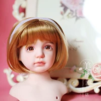 Антикварная глина, золотая кукла, милая мини-юбка, парик, 32-35см