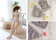 Mẫu áo tắm hè 2018 dành cho trẻ em cao cấp dành cho trẻ em mặc bikini ba mảnh gợi cảm (gửi túi) - Đồ bơi trẻ em