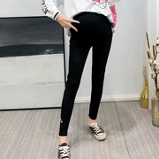 Quần bà bầu mùa thu quần legging cotton mẫu thời trang 2019 phiên bản mới của Hàn Quốc cho bà bầu hoang dã quần nâng bụng - Phụ nữ mang thai quần / quần bụng