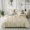 Bông dễ thương bông rửa 4 bông 4 mảnh Nhật Bản giường ngủ màu nude bông đơn giản gió ba mảnh - Bộ đồ giường bốn mảnh bộ chăn ga gối đệm