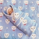 [Голубая свинья] 6 -й этаж новорожденный стеганое одеяло