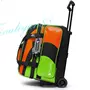 PYRAMID mới bánh xe nhỏ bánh xe đôi lever đôi túi bóng đôi bóng túi bowling bag 2 túi bóng màu xanh lá cây orange Túi Đựng Đồ Chơi Bowling 