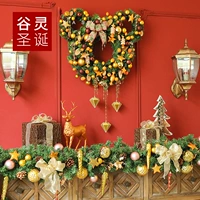 Гу Линг Ишенг декоративное цветочное кольцо украшение рождественской двери 50 см-60 см рождественские украшения подвесная украшение рождественская стена подвесная дверь