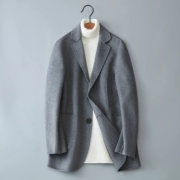 Bộ đồ đôi chống mùa nam Slim Hàn Quốc len cashmere áo khoác ngắn len nhỏ phù hợp với áo khoác thủy triều
