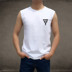 Không tay t-shirt vest nam triều mùa hè cotton lỏng thể dục thể thao bóng rổ vest vai nam giới thanh niên kích thước lớn vai rộng Áo vest cotton