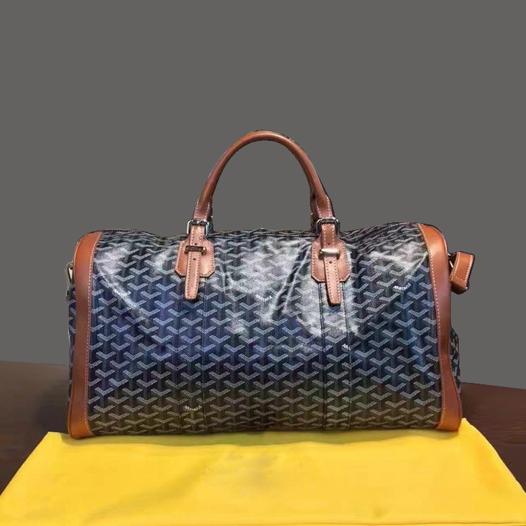 Black With BrownKris Same Travelling bag male portable boarding  Goyard Travel bag Luggage bag Fitness bag female