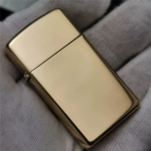 Zippo более легкое подлинное ветрозащитное ярко -бронзовое зеркало Слим узкая машина 1654 Ladies Zppo Kerosene Оригинальный подлинный