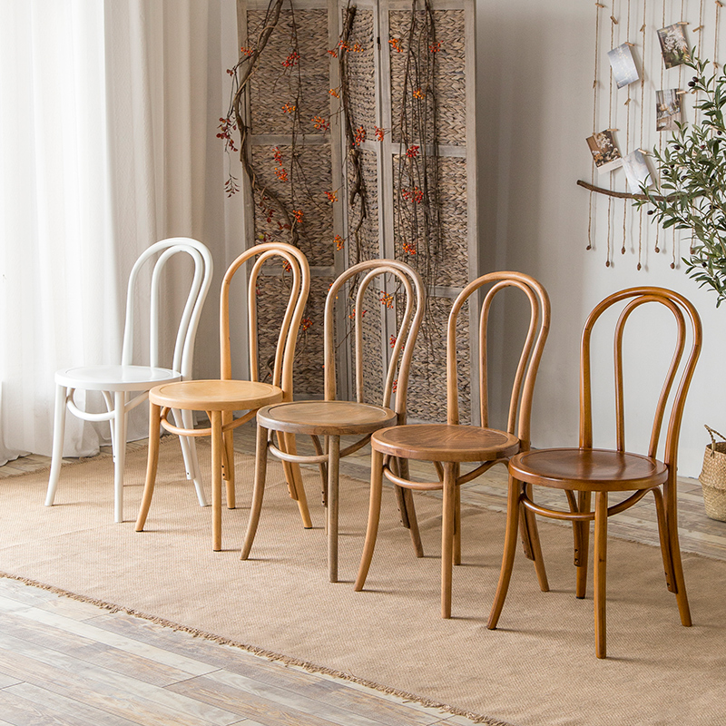 曲木北欧thonet椅法式复古椅子做旧实木家用美式餐椅桑纳索耐特椅 Изображение 1