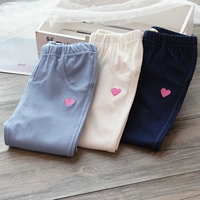 Cô gái giả quần legging denim ở trẻ lớn mặc quần chân mỏng trẻ em quần dài bút chì mùa xuân quần dài - Quần quần sịp bé trai