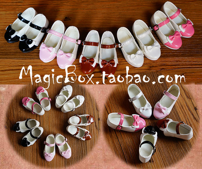 taobao agent 3 points 4 points BJD SD doll shoes Bow black and white pink brown (5 color) 1/3, 1/4