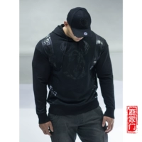 BD Lujiamen Guochao áo len nam màu đen đội mũ trùm đầu áo thun mùa xuân dài tay thể thao và giải trí áo khoác Lu Chenhui áo thun dài tay nam mùa đông