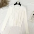 Đan cardigan bên ngoài 2017 mùa thu và mùa đông mới của Hàn Quốc phiên bản của màu rắn hoang dã khăn choàng nhỏ Slim áo len ngắn áo khoác nữ áo len mỏng Cardigan