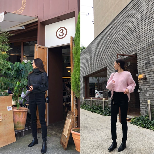 Стиль репутации высококачественный классический стоит войти в длинные ноги с высокой талией, чтобы вы выглядели стройными через все брюки 1-й хвалить маленькие брюки для ног