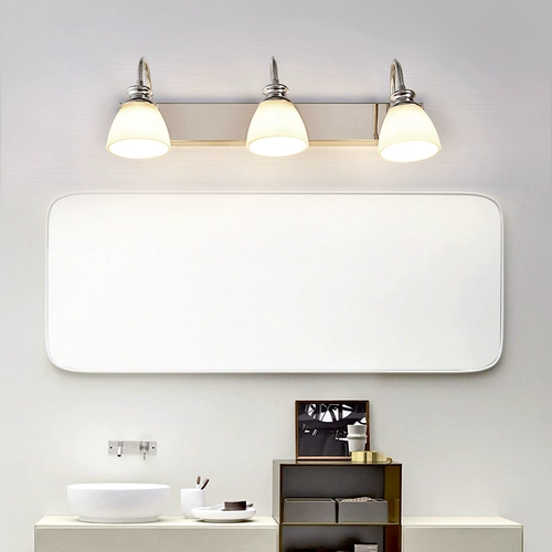 Светодиодное зеркало передняя легкая туалетная лампа может встряхнуть головку, макияж, макияж зеркальный туалет, простая современная зеркальная лампа