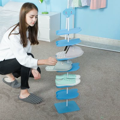 (Модель для взрослых) шесть -многослойные мультипликационные животные Трехмерная детская стойка для обуви