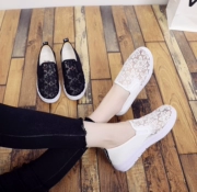 Mùa hè của phụ nữ giày lưới lưới thoáng khí giày thường ren trắng giày phẳng dưới ladies thấp để giúp học sinh giày giày khiêu vũ