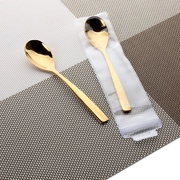 Muỗng cà phê muỗng thép không gỉ Tráng miệng muỗng vàng Thìa vàng mạ thìa muỗng kem Tricky Western Spoon khuấy thìa - Cà phê