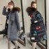 Chống mùa bông mai dâm 2018 mới trung bình dài Hàn Quốc phiên bản giải phóng mặt bằng trên đầu gối BF gió hai bên mặc mùa đông bông lỏng quần áo Harajuku Bông
