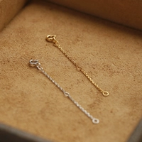 Цепочка для удлинительного ожерелья браслета серебристого золота.