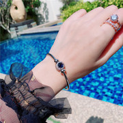 Thời trang hàn quốc mở đơn giản rắn xương vòng đeo tay nữ dương tim vòng tay glass beads Sen mật ong bracelet vòng đeo tay