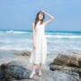 2019 mùa hè bên bờ biển váy trắng phụ nữ mới của khu nghỉ mát nhẹ nhàng cổ tích khí đầm khai thác chiếc váy siêu cent - Váy dài mẫu váy dài tay thu đông