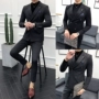 Bộ đồ sọc đôi phù hợp với bộ đồ công sở nam công sở Slim phiên bản Hàn Quốc của xu hướng Anh giản dị bộ đồ hai mảnh bộ vest nam trẻ trung