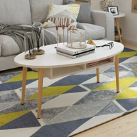 Северный твердый деревянный журнальный столик гость простой диван гостиная маленькая квартира овальный журнальный столик небольшой стол