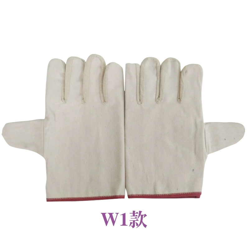 găng tay len bảo hộ Găng tay vải hai lớp của nhà sản xuất bảo hộ lao động máy hàn dày chống mài mòn được lót đầy đủ lô cộng với đồ bảo hộ làm việc bằng da găng tay đa dụng 3m găng tay chống dầu 