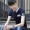 Nam ngắn tay áo thun mùa hè ve áo bông xu hướng trên quần áo thanh niên Hàn Quốc phiên bản của người đàn ông tự canh tác cổ áo polo