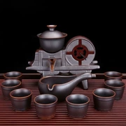 Hạt cối xay gió gốm kungfu đầy đủ bán tự động bộ trà lười sáng tạo nhà công ty tùy chỉnh chữ quà tặng - Trà sứ