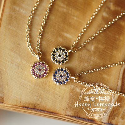 taobao agent HL honey lemon vermary stones Demon Eye Eye Fan Necklace size can be customized BJD baby jewelry accessories