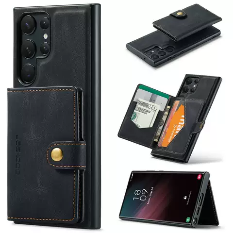 Phone Cases Covers Leather Business Removable Card Holder Kickstand Function Galaxy S23, Galaxy S23 Plus, Galaxy S23 Ultra, Galaxy S22, Galaxy S22 Plus, Galaxy S22 Ultra, Galaxy S21, Galaxy S21 Plus, Galaxy S21 Ultra,