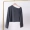 G ¥ 12 2018 mùa thu mới màu rắn xiên cổ áo mùa thu Hàn Quốc dài tay áo len mỏng tính khí áo sơ mi nữ thoi trang nu 2021