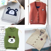 Trai Mùa Xuân và Mùa Thu Trẻ Em Mặc Vest Ấm 2018 Mới Dệt Kim Áo Len Trẻ Em Mỏng của Bé Vest Cardigan