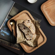 Nửa phòng hàng tạp hóa Nhật Bản bằng gỗ hình chữ nhật khay nhỏ gỗ rắn tấm nhỏ khay trà nut đồ ăn nhẹ snack tấm gỗ