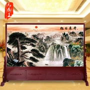 Trung Quốc màn hình phân vùng phòng khách đơn giản hiện đại gỗ rắn đôi chào đón thông văn phòng tùy chỉnh màn hình hiên ghế màn hình - Màn hình / Cửa sổ