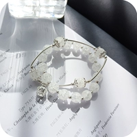 Sinh viên Sen Sở bạn gái cá tính trắng pha lê burst hạt vương miện nhỏ stretch bracelet nữ Hàn Quốc phiên bản của Hàn Quốc đồ trang sức đơn giản vòng băng ngọc thủy tảo neja