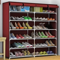 Lắp ráp tủ giày đơn giản giá giày hai mặt dual-sử dụng cửa vườn phong cách Châu Âu-phong cách giày giá stereo loại tủ phân vùng giày nhà bếp kệ gỗ