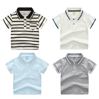 Áo thun bé trai tay ngắn cho bé 2018 hè Mới Kids hoang dã Lapel POLO Áo sơ mi Big Boy Baby Nửa tay áo - Áo thun áo thun có cổ bé trai